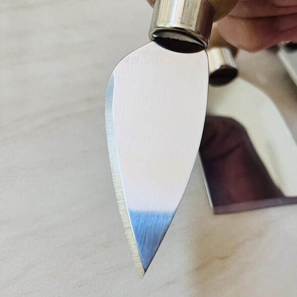 Cheese Board Spread Knives Wooden Handle Set of 3 Gatherings Party - Picture 6 of 6